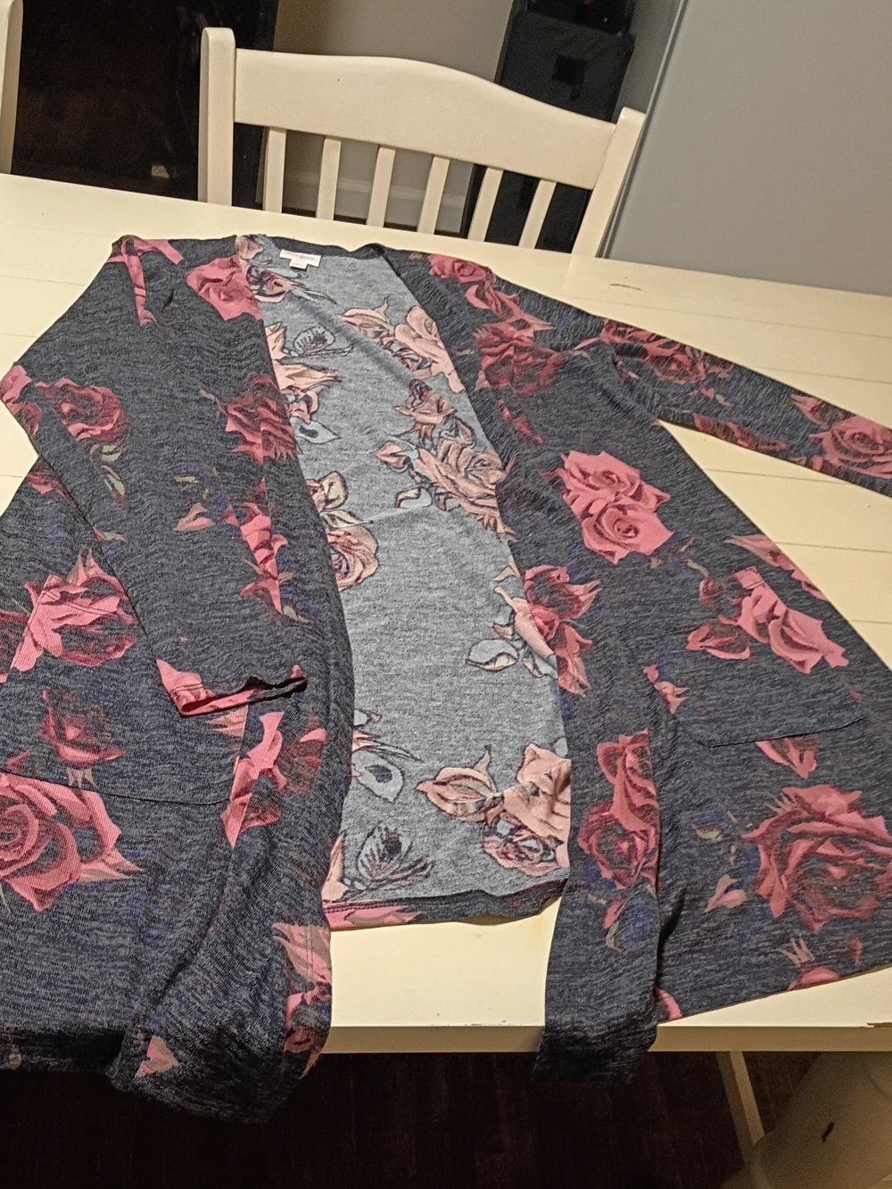 LuLaRoe Sarah Longline Floral Cardigan - Size Large